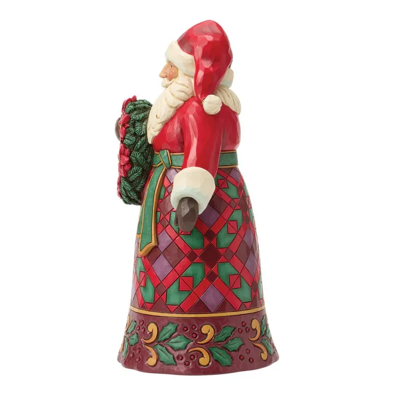 Heartwood Creek Santa with Wreath H: 31cm - Billede 5