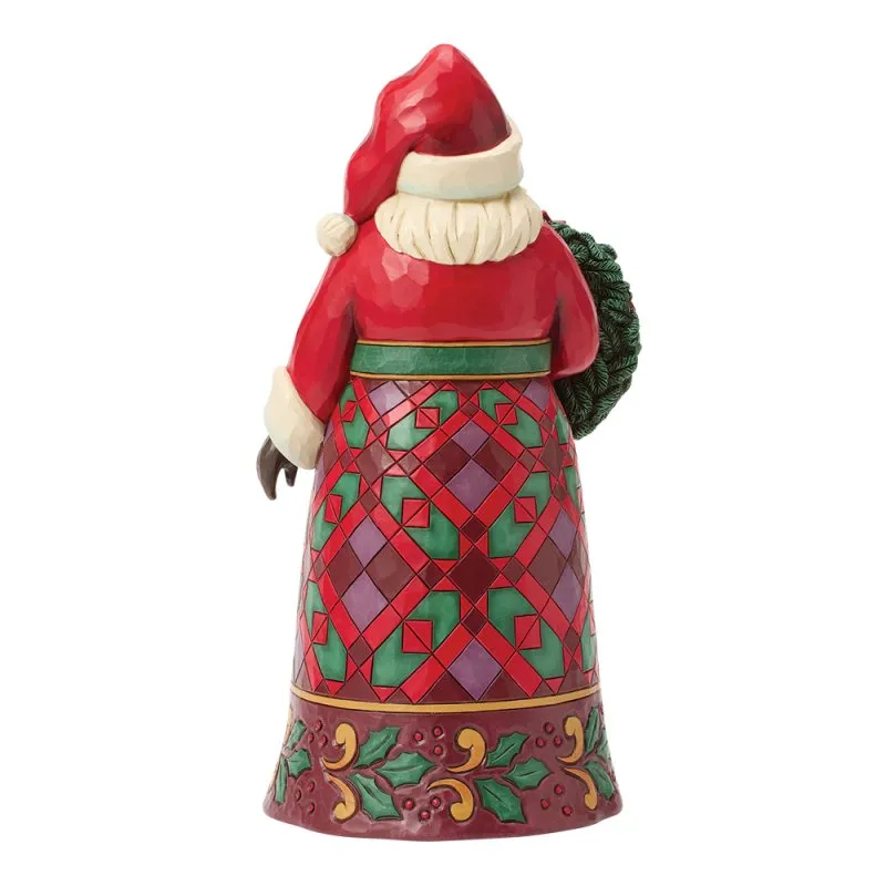 Heartwood Creek Santa with Wreath H: 31cm - Billede 4
