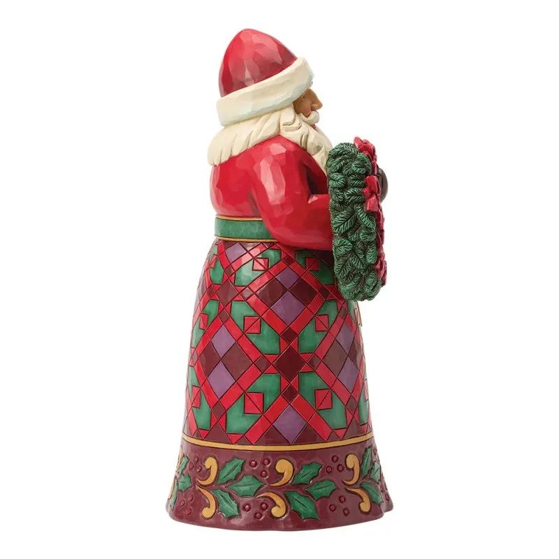 Heartwood Creek Santa with Wreath H: 31cm - Billede 3