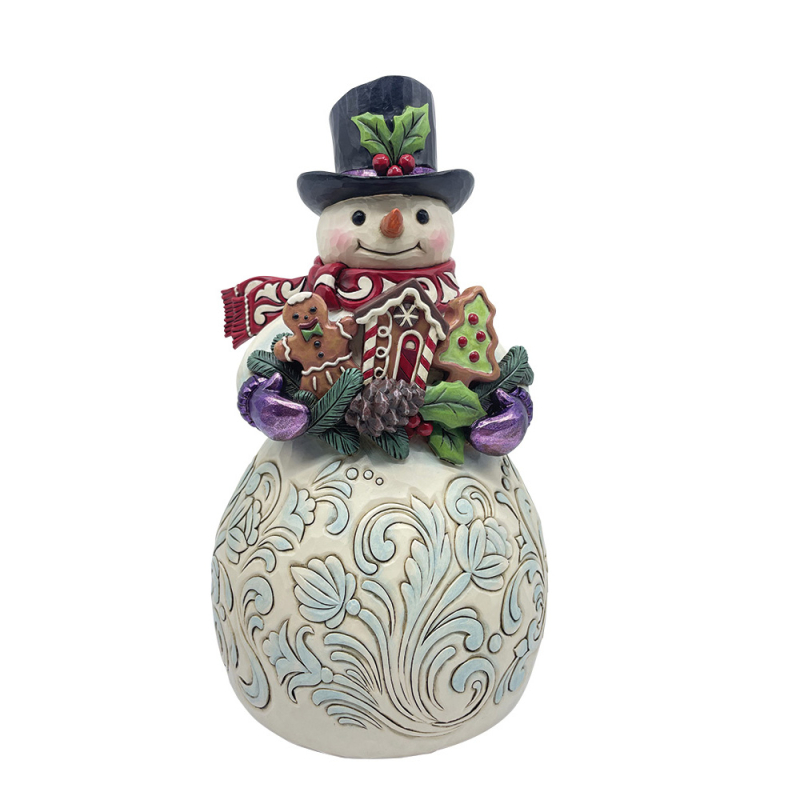 Heartwood Creek Snowman with Gingerbread H: 22cm - Billede 2