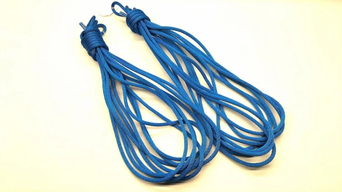 Blåt Bondage-reb 6 mm spiralflet - PPMF syntetisk reb - Billede 2