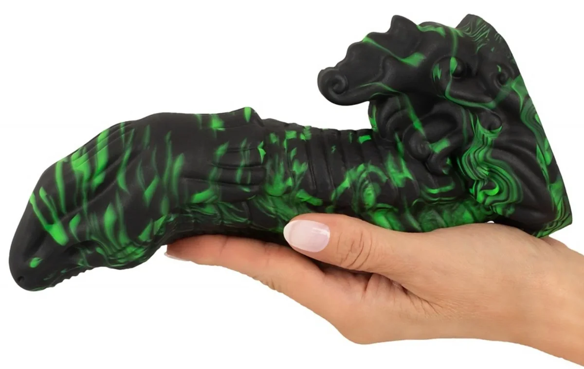 Lizard Peak Dildo Beasty Cocks – Fantasy Lizard Silikone 22cm Sugekop - Billede 9